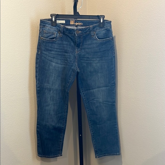 Bardot Blue Ankle Cropped Jeans with Lived-In Look - Picture 1 of 3